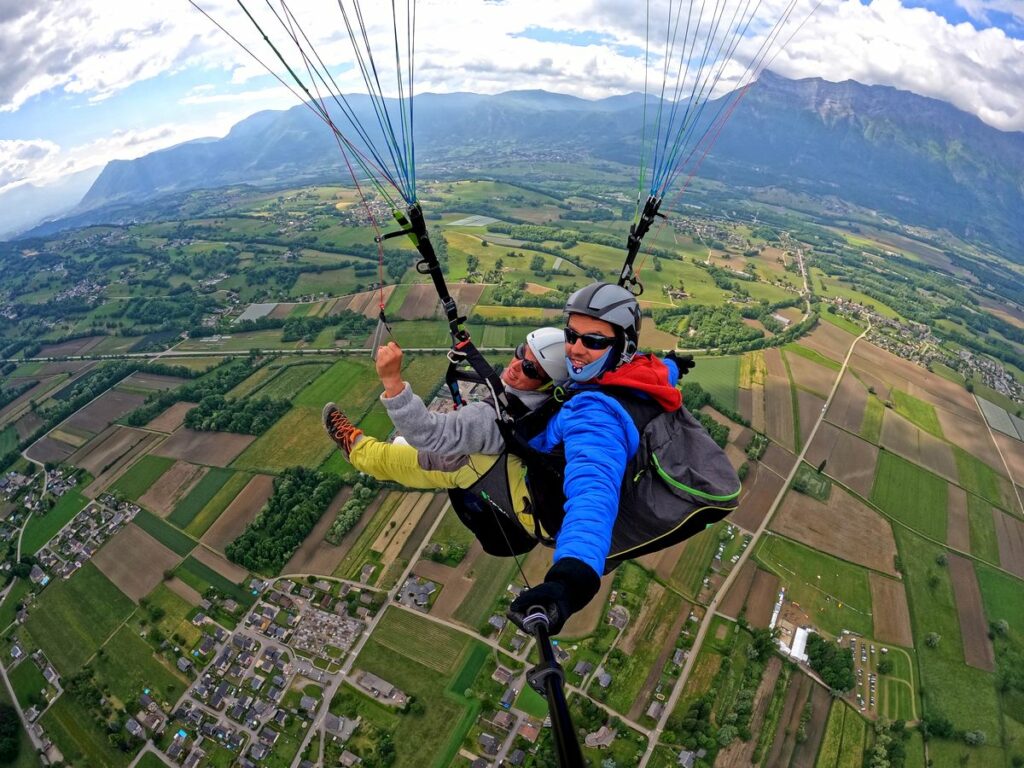 paragliding tandem flight savoie