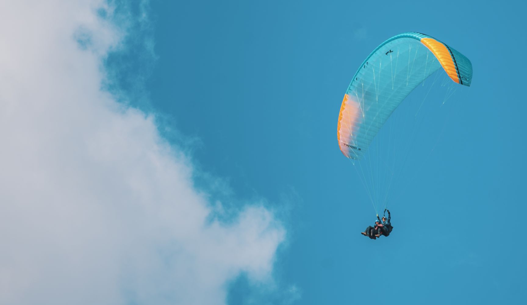 paragliding tandem flight french alps
