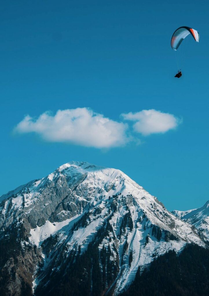 paragliding tandem flight french alps