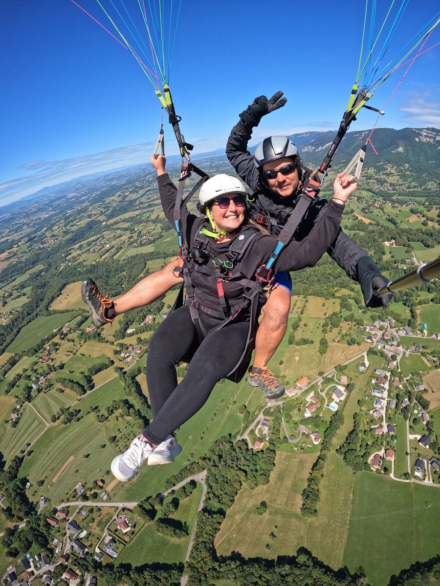 paragliding tandem flight savoie french alps
