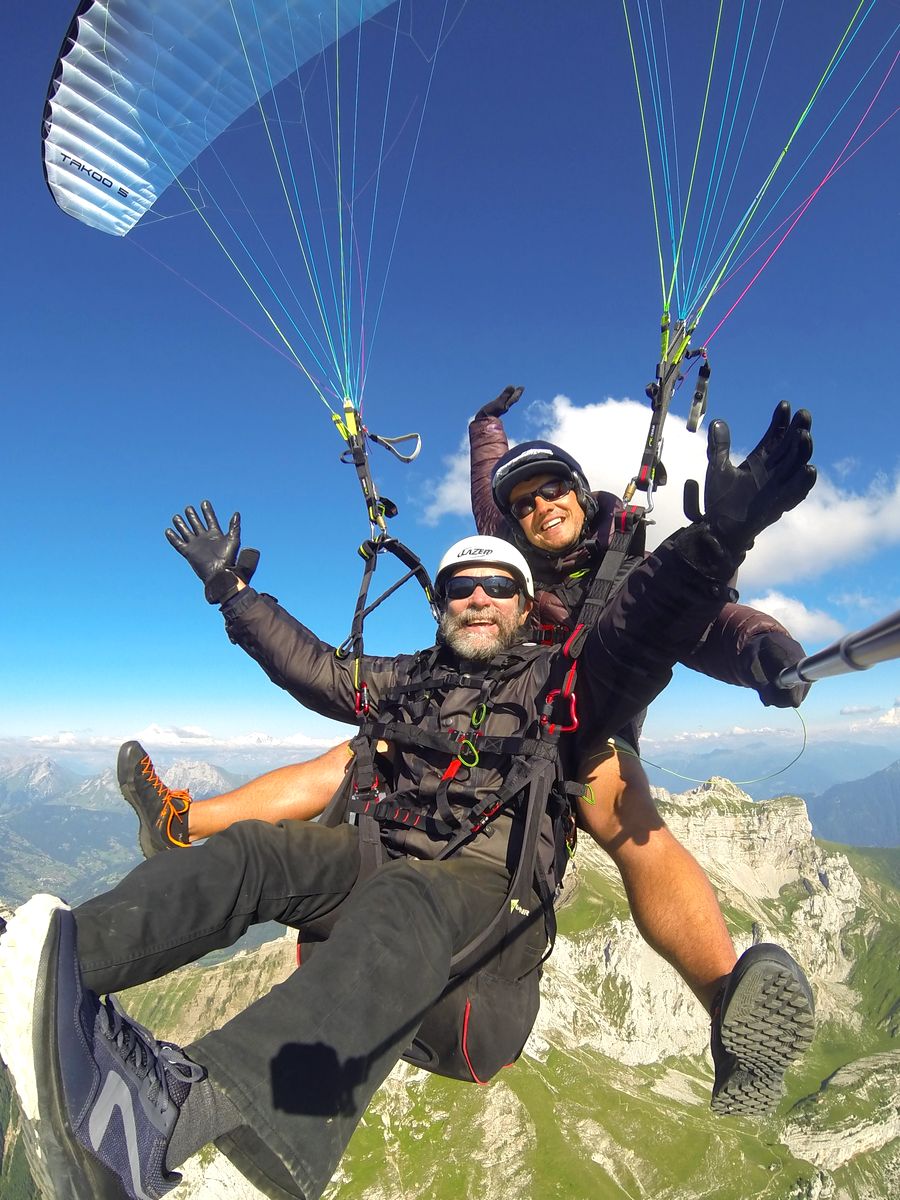 bapteme parapente Semnoz massif des bauges