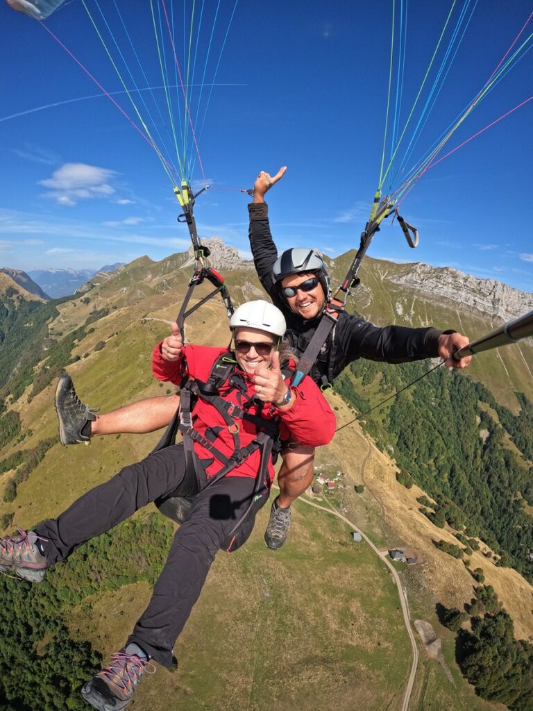 baptême parapente savoie massif des bauges