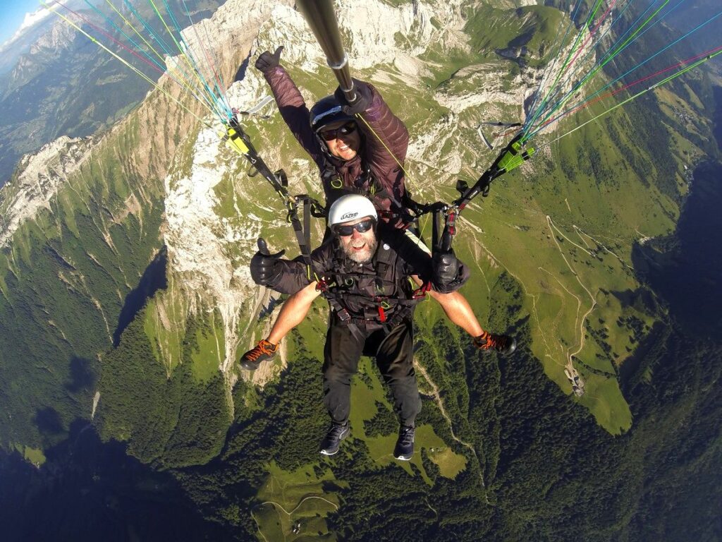 saut en parapente semnoz en savoie