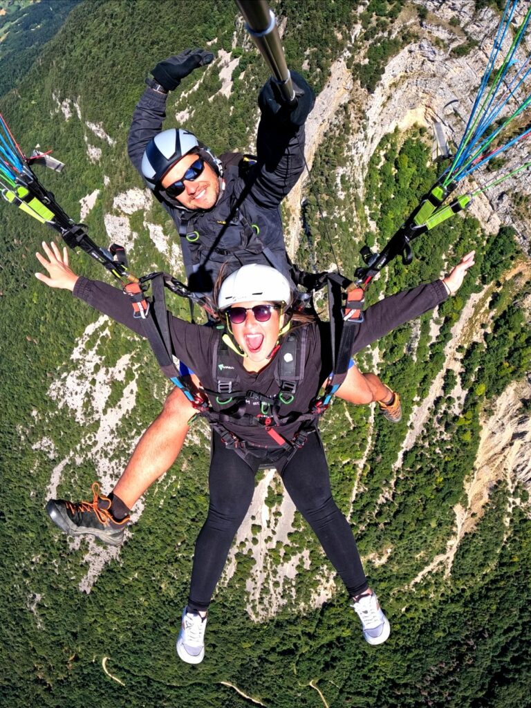 paragliding flight Chambéry