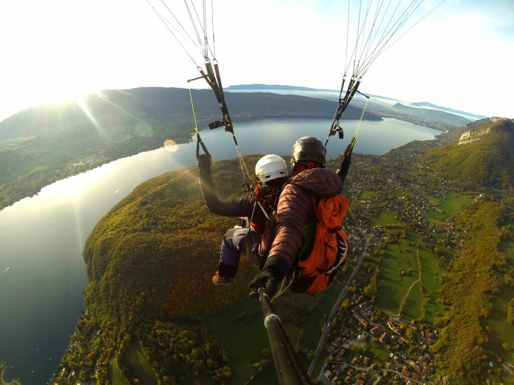 paragliding jump aix les bains