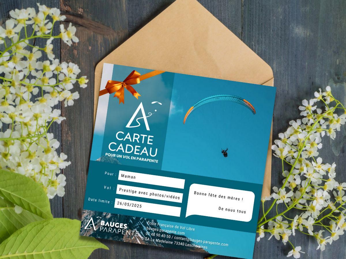 paragliding tandem flight voucher gift