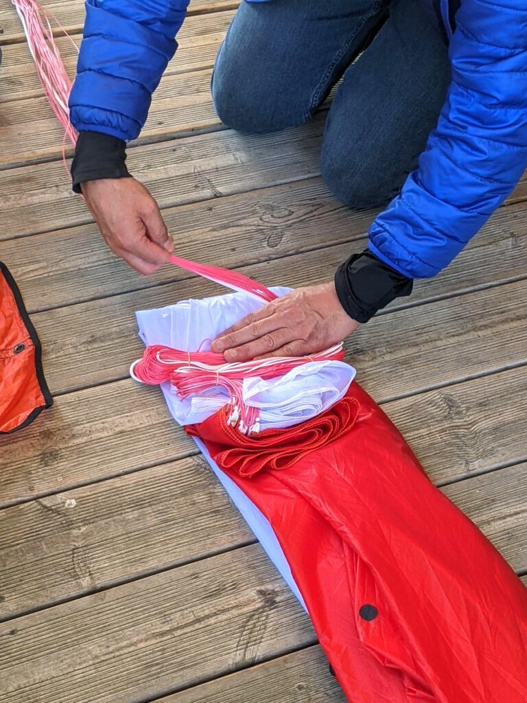 budget parapente équipement parachute de secours