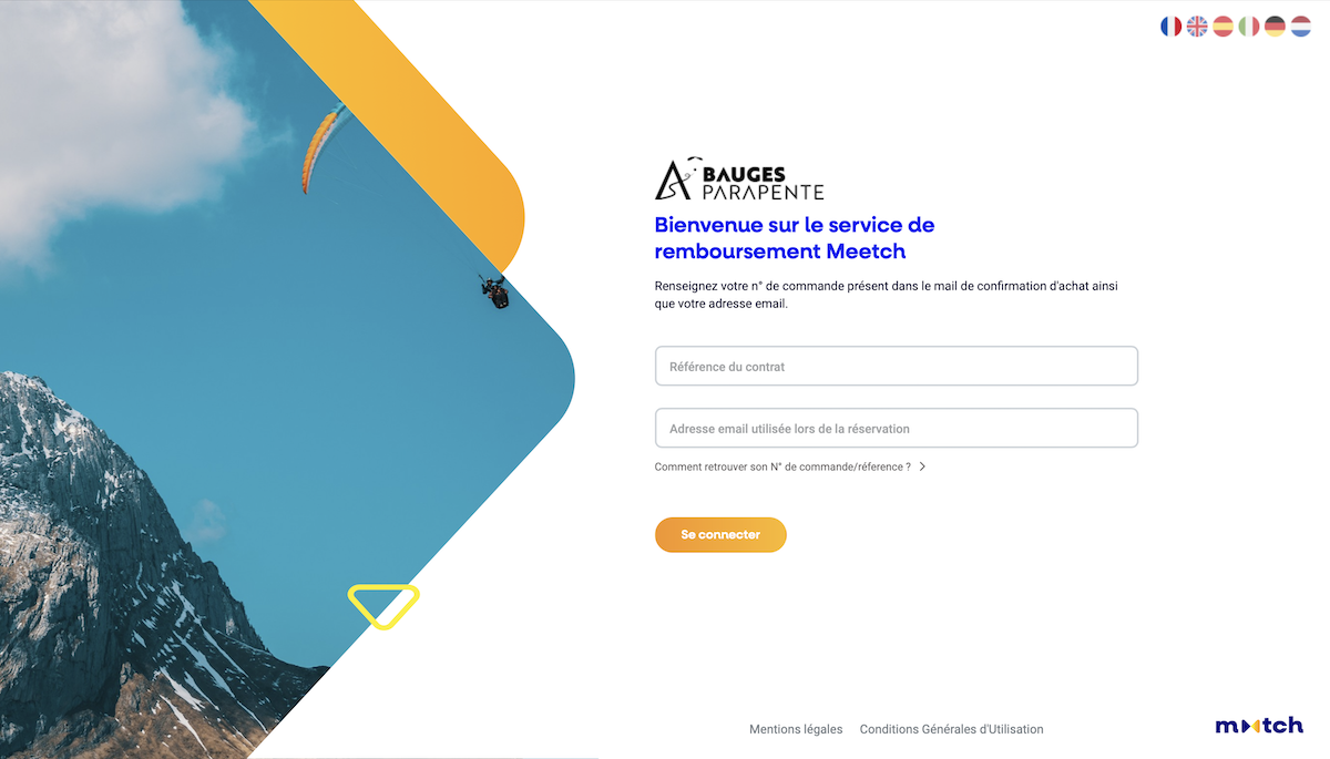 plateforme réclamation assurance annulation Meetch