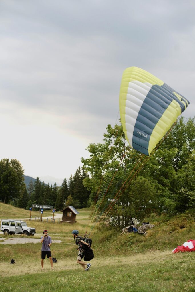 stage initiation parapente gonflage pente école