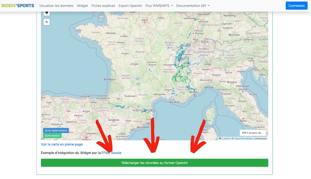 télécharger les bulles de quiétude sur biodiv sports