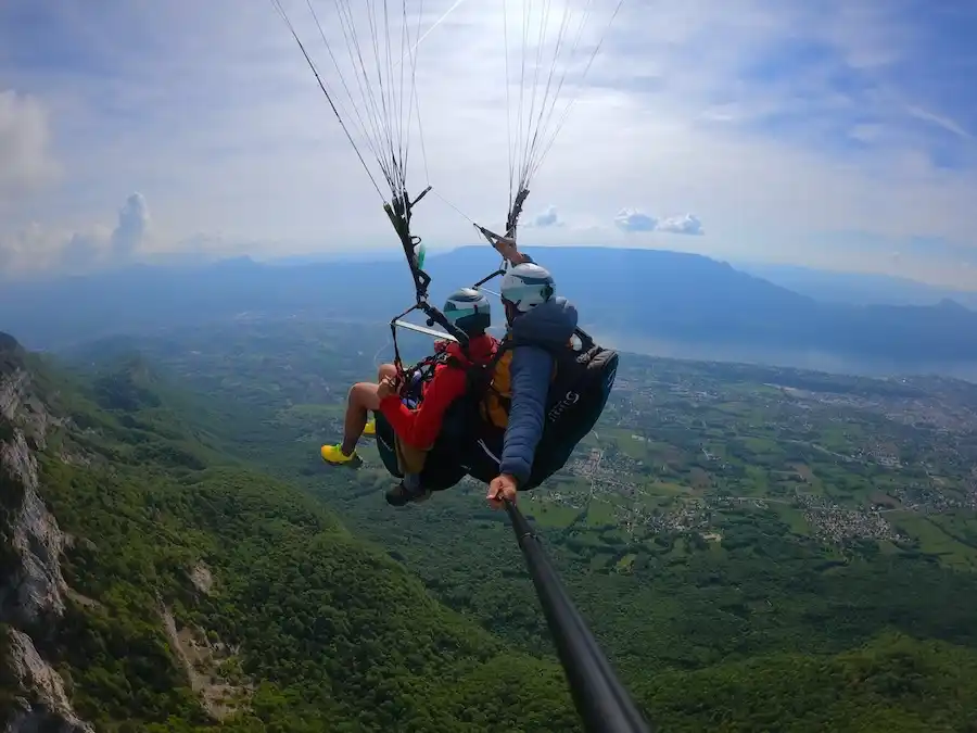 Vol parapente biplace revard