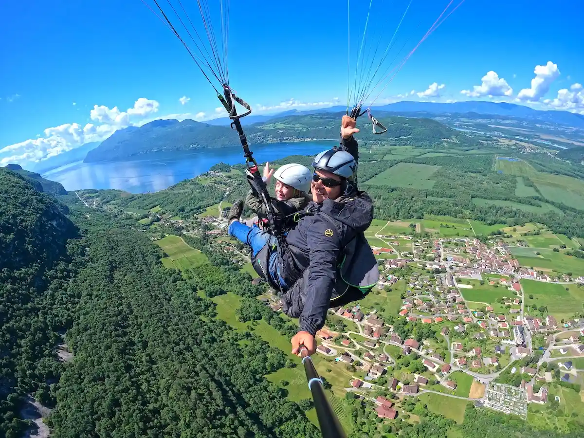 baptême parapente enfant lac du Bourget