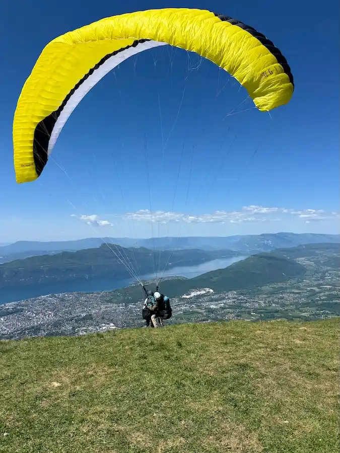 décollage parapente belvédère du revard lac du bourget