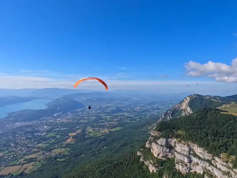 parapente biplace aix les bains depuis le revard