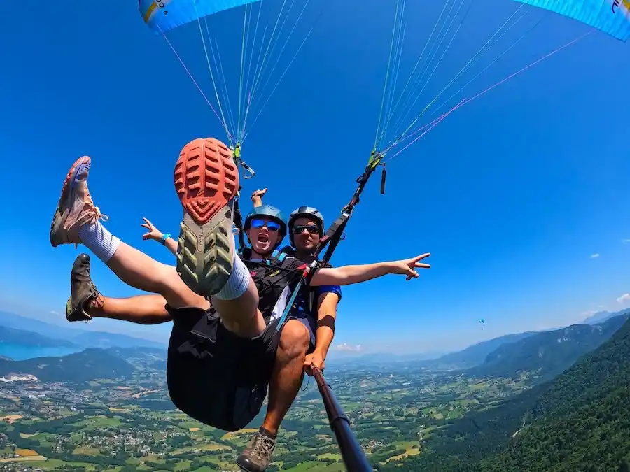 saut biplace parapente revard