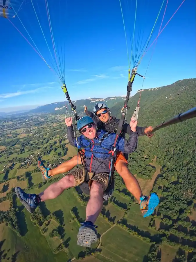 vol parapente biplace prestige au revard