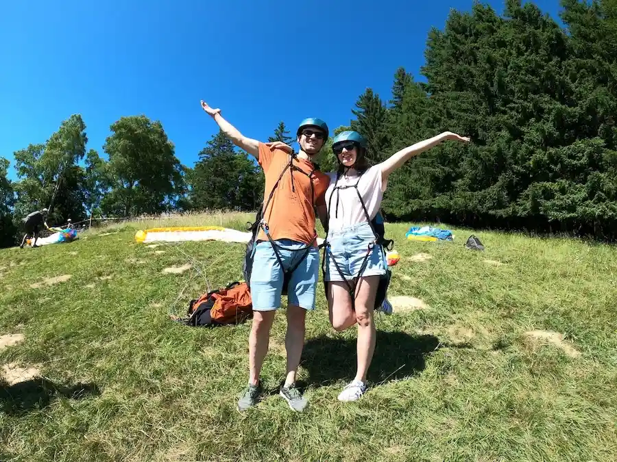 décollage parapente chamoux sur gelon combe de savoie